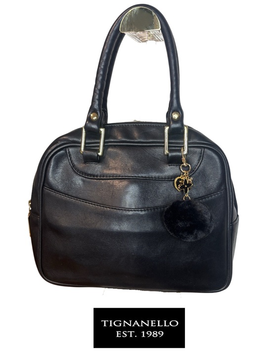 Tignanello Handbags - Tignanello Black Leather Satchel